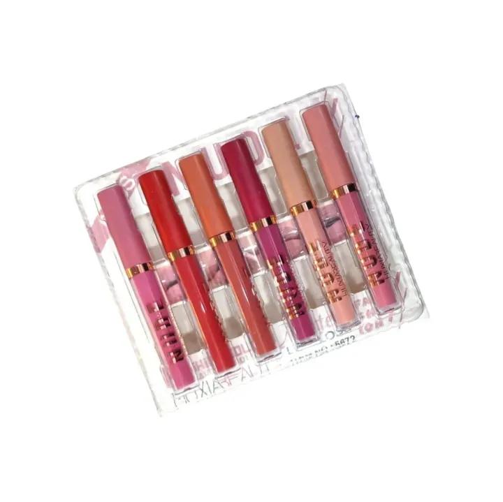 6 Pcs High Pigmented Nude Lipgloss - MultiColor
